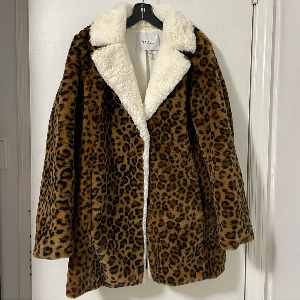 Derek Lam IO Crosby Plush Faux Fur Coat